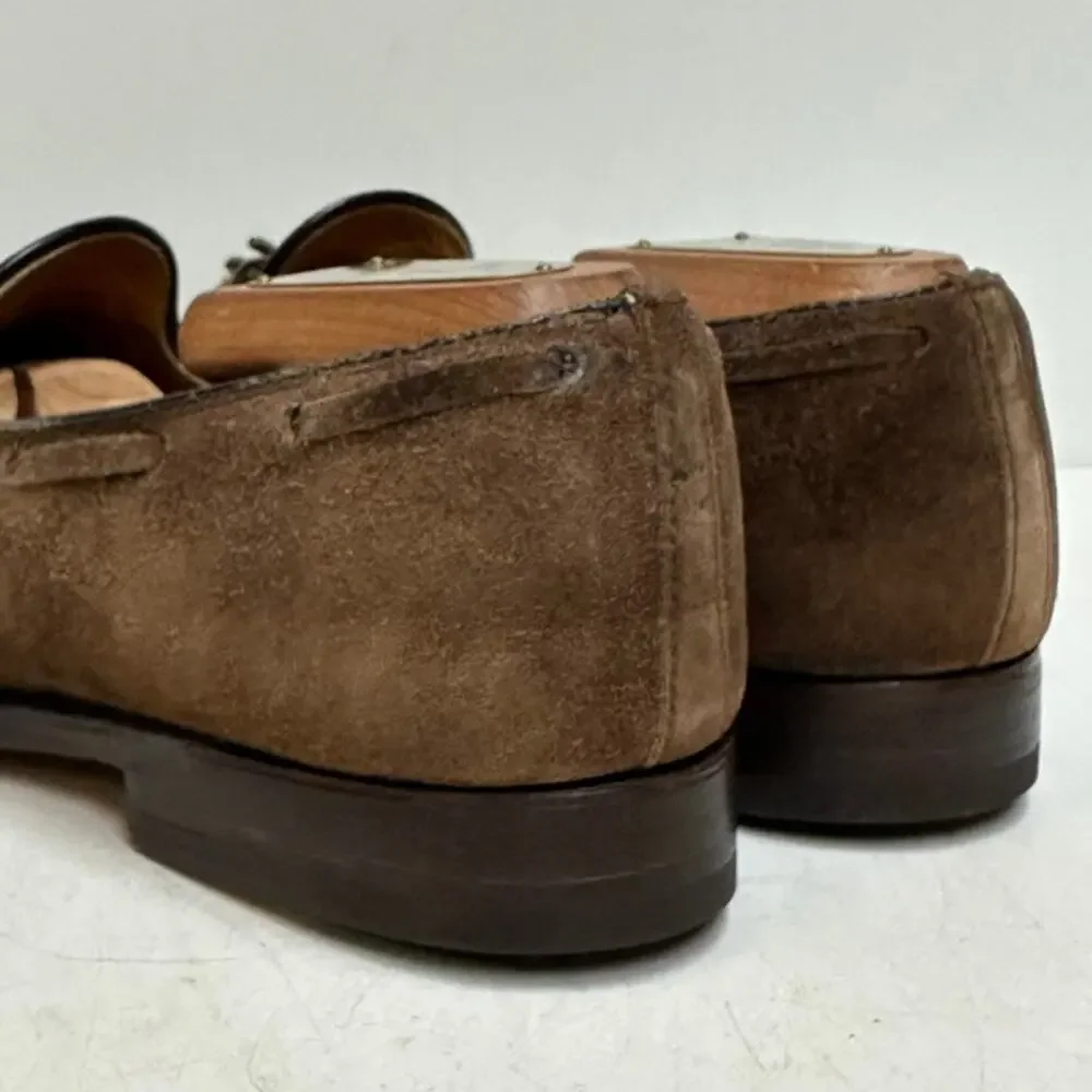 FULLY RESOLED Alden 6534 Mocha Suede Tassel Loafer VTG Made in USA 9 AA/B